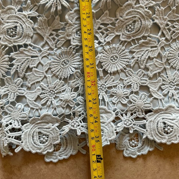 Lulus Romance Language Light Blue Backless Lace Dress Size M - Picture 6 of 10